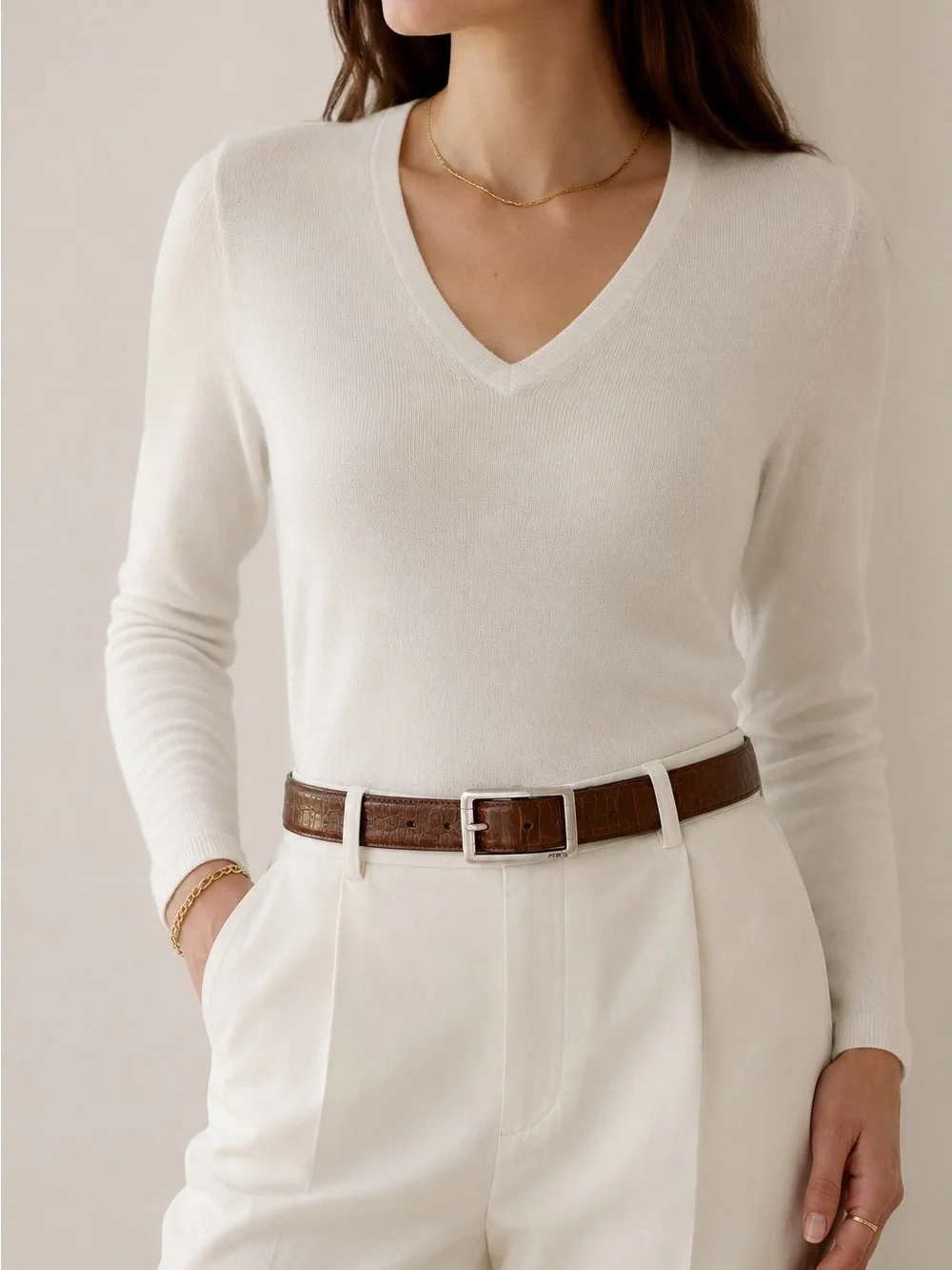 Lauren Ralph Lauren Women’s Brown Croc Embossed Italian Leather Belt Size Small